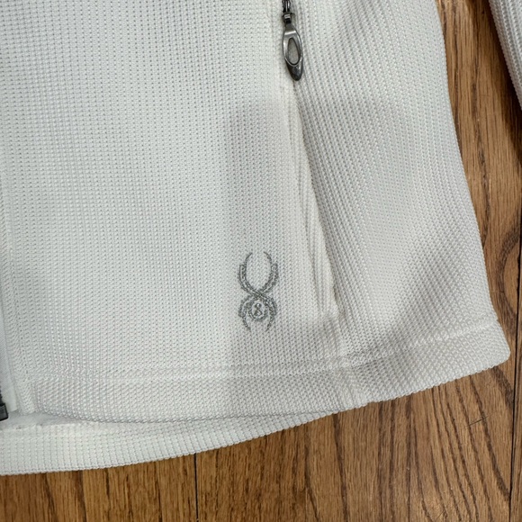 Spyder Core Sweater White and Black Snowflake Jacket Medium - Picture 3 of 5
